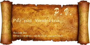 Pápai Vendelina névjegykártya